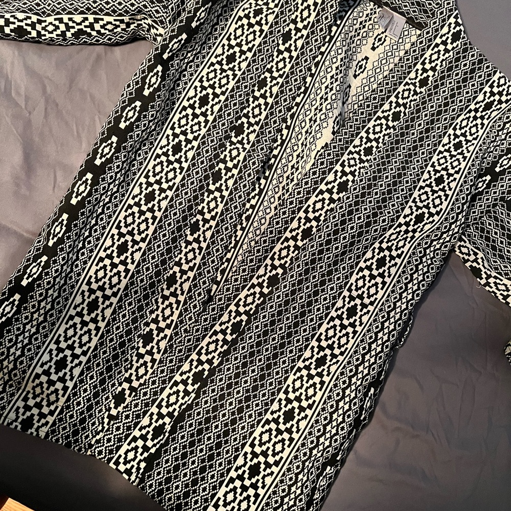 Womens Aztec Print 3/4 Sleeve Jacket Small
